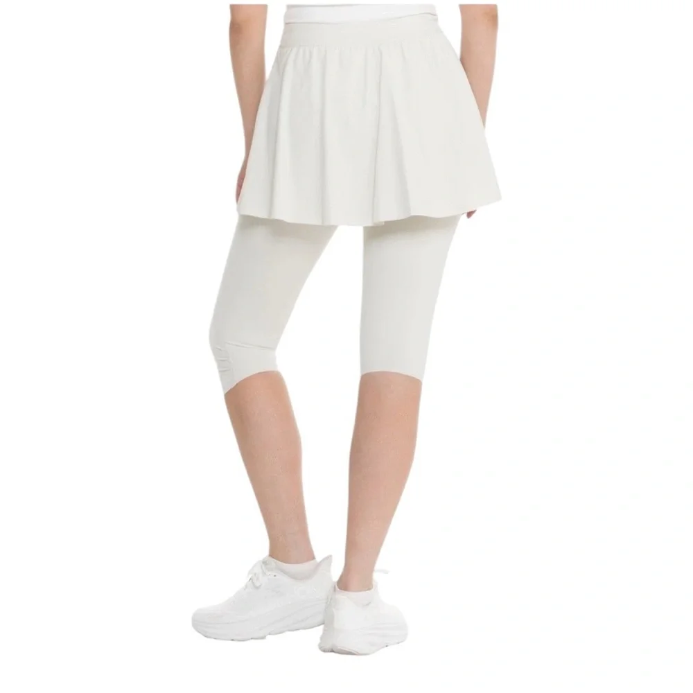 NEW SPANX Booty‎ Boost Skirt Around Knee Plus Size 1X White Cloud Sporty Workout